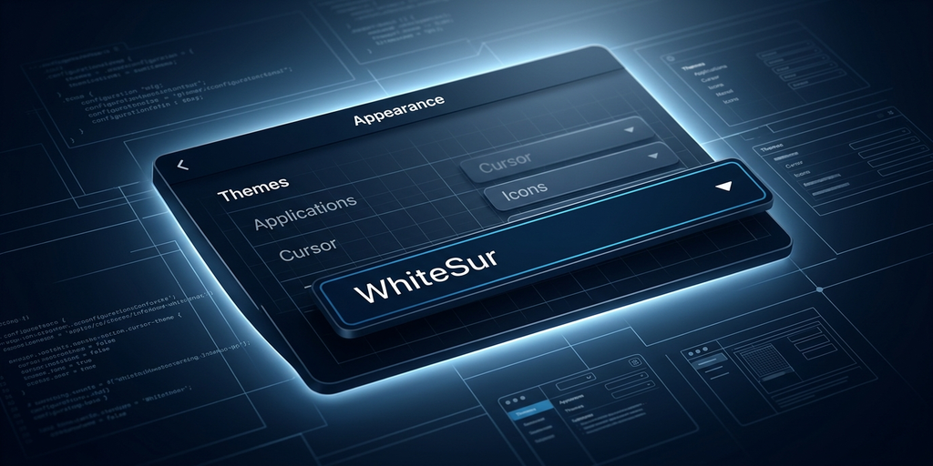 GNOME Tweaksの「外観」画面でWhiteSurテーマを選択する